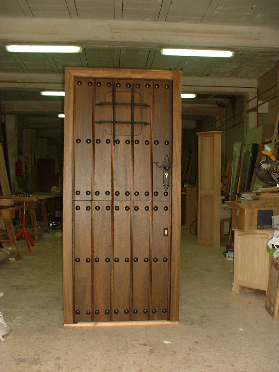 Puerta iroko 2 piezas
